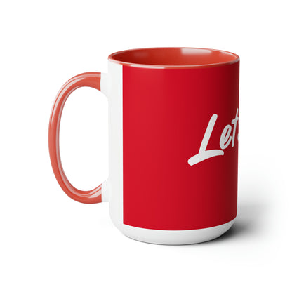 Two-Tone Coffee Mugs, 15oz - James Lets Win