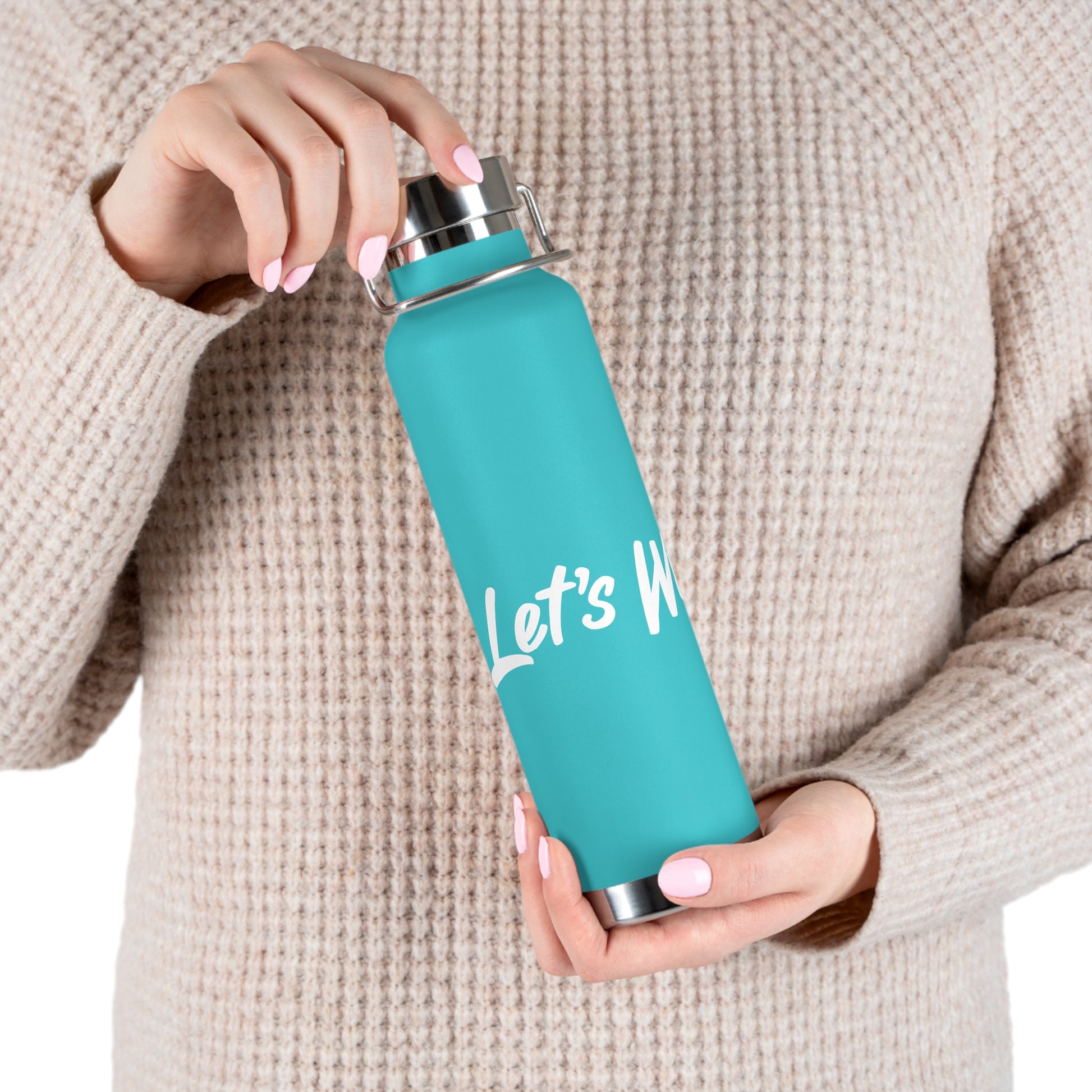 Copper Vacuum Insulated Bottle, 22oz - James Lets Win