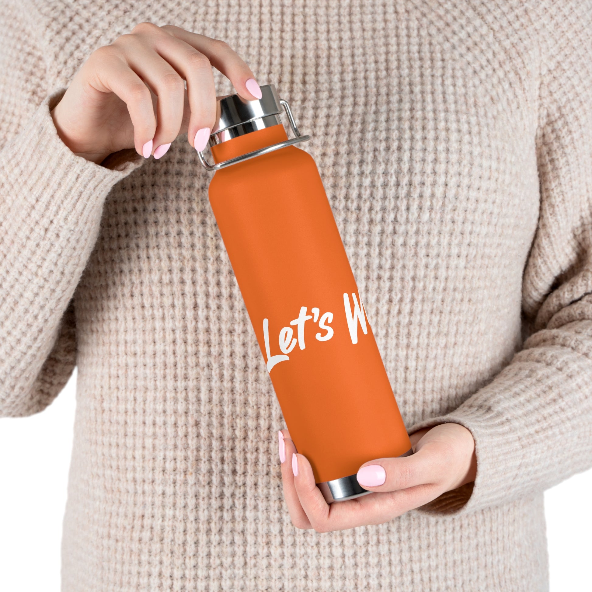 Copper Vacuum Insulated Bottle, 22oz - James Lets Win