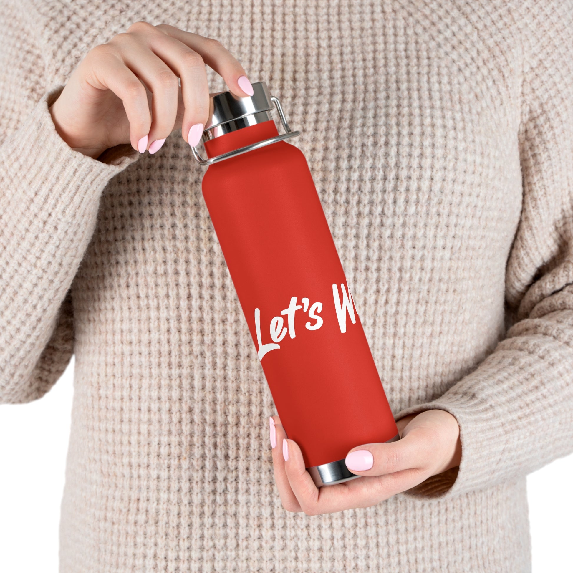 Copper Vacuum Insulated Bottle, 22oz - James Lets Win