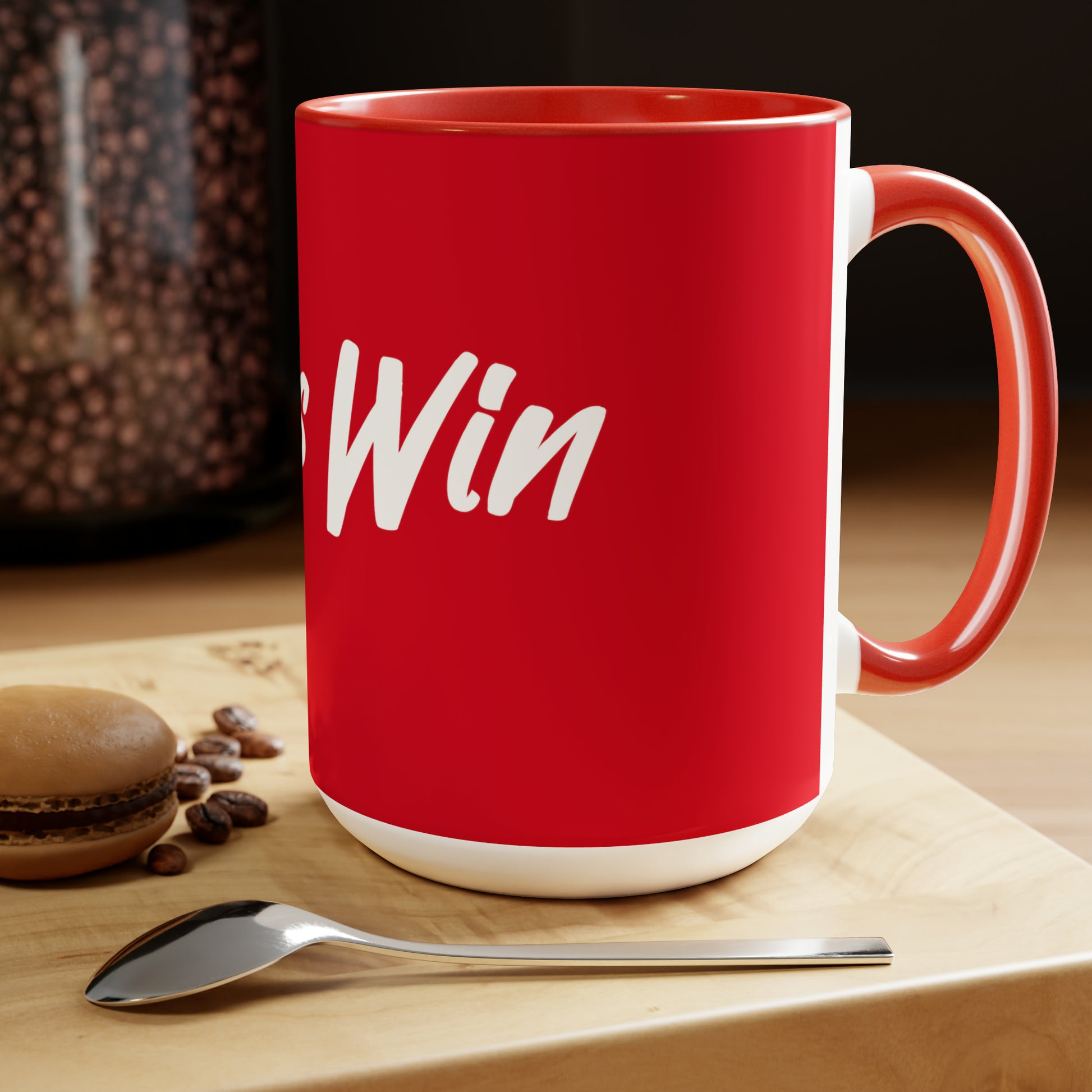 Two-Tone Coffee Mugs, 15oz - James Lets Win