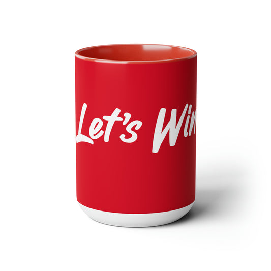 Two-Tone Coffee Mugs, 15oz - James Lets Win